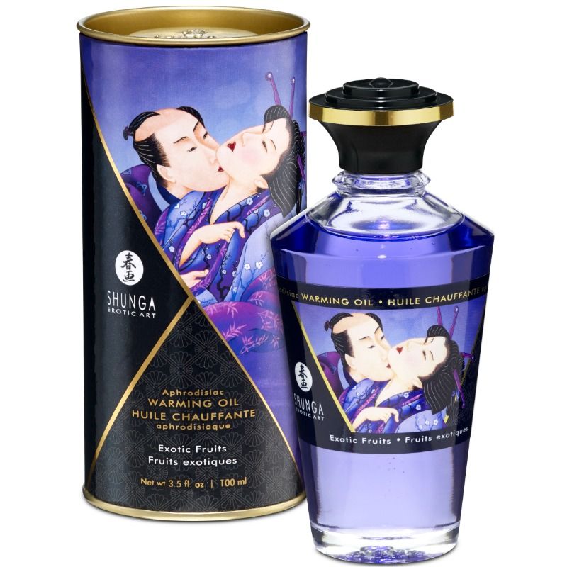 ÓLEO DE MASSAGEM EFEITO CALOR SABOR DE FRUTAS EXÓTICAS 100 ML