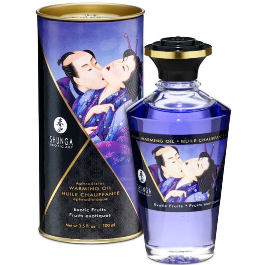 ÓLEO DE MASSAGEM EFEITO CALOR SABOR DE FRUTAS EXÓTICAS 100 ML