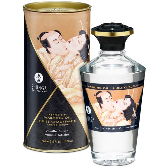 ÓLEO DE MASSAGEM COM EFEITO DE CALOR SABOR FETISH BAUNILHA 100 ML