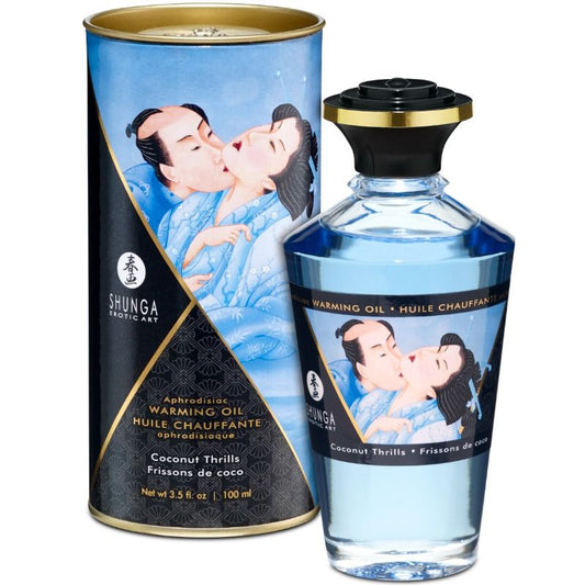 ÓLEO DE MASSAGEM COM EFEITO CALOR SABOR DE COCO 100 ML
