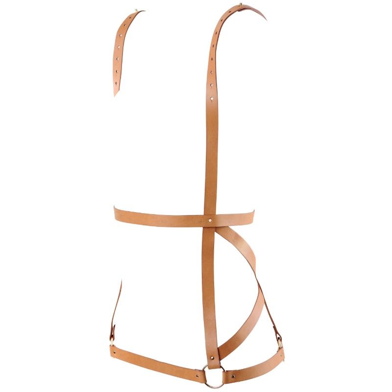 INDISCRETS MAZE HARNESS FORMA DE VESTIDO - MARROM