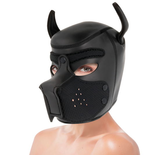 MÁSCARA DE NEOPRENE PARA CÃES COM FOCINHO REMOVÍVEL L