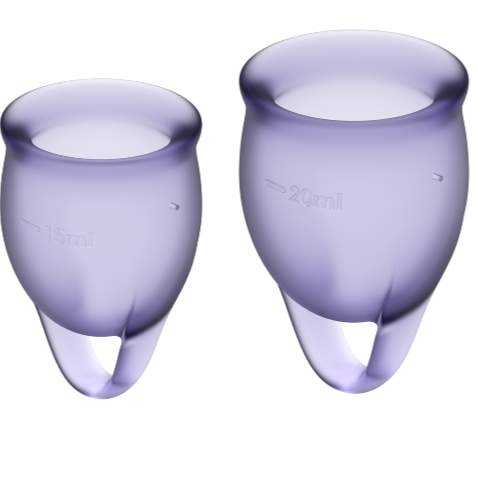 COPO MENSTRUAL FEEL CONFIDENT ROXO 15 + 20 ML