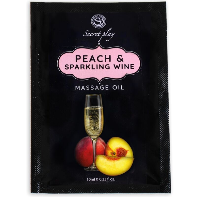 SAQUETA DE ÓLEO DE MASSAGEM PÊSSEGO E VINHO ESPUMANTE