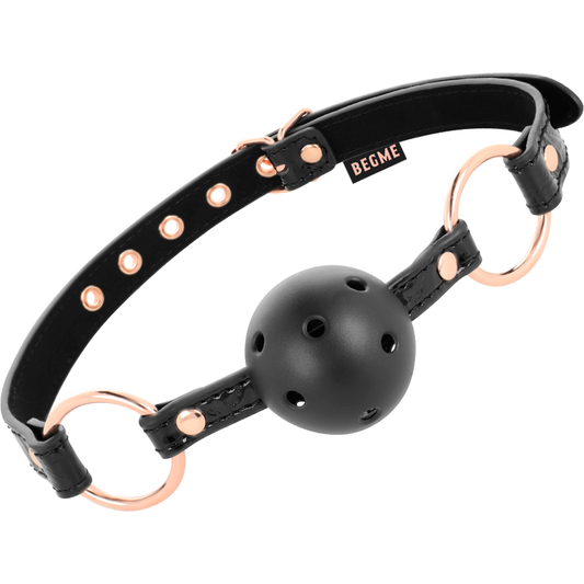 BLACK EDITION BOLA GAG VEGAN COURO