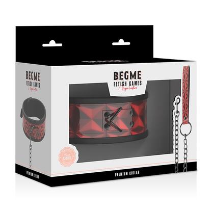COLAR DE COURO VEGANO PREMIUM RED EDITION COM FORRO DE NEOPRENE