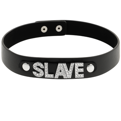 GARGANTILHA DE COURO VEGANO SLAVE