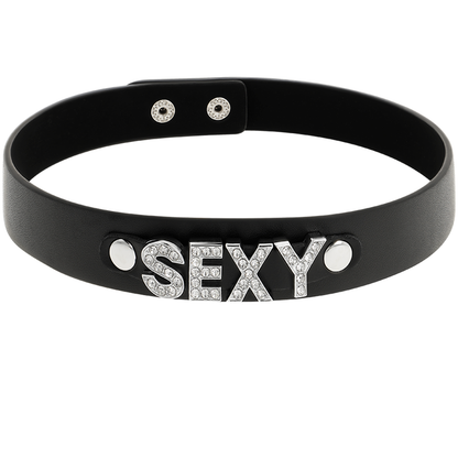 GARGANTILHA SEXY DE COURO VEGANO