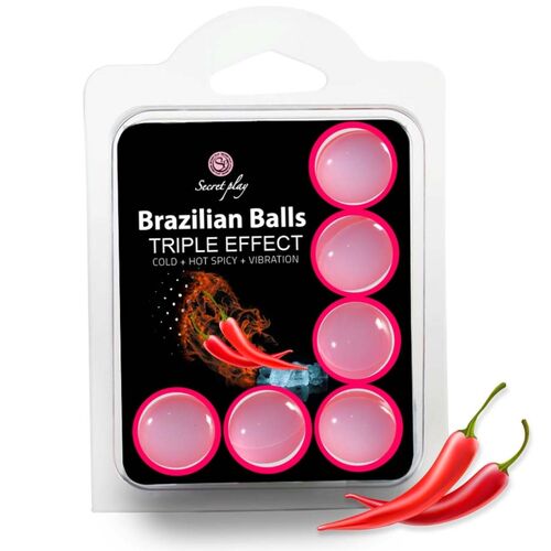 CONJUNTO 6 BOLAS BRASILEIRAS EFEITO TRIPLO