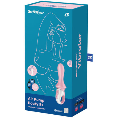 AIR PUMP BOOTY 5+ VIBRADOR ANAL INFLÁVEL ROSA