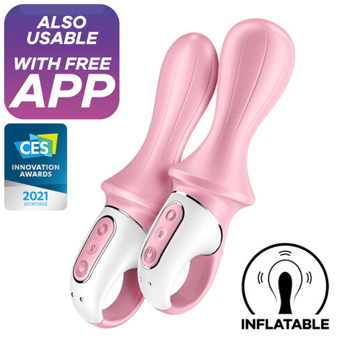 AIR PUMP BOOTY 5+ VIBRADOR ANAL INFLÁVEL ROSA