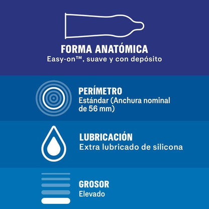 PRESERVATIVOS DUREX EXTRA SECURE 12 UNIDADES