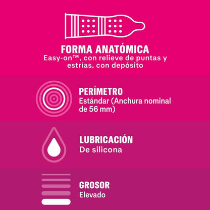 PRESERVATIVOS DUREX DAME PLEASURE 12 UNITS