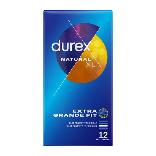 PRESERVATIVOS DUREX NATURAL XL 12 UNIDADES