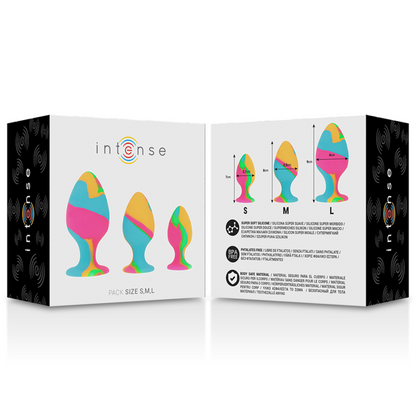 CONJUNTO DE PLUG ANAL DE SILICONE MULTICOLORIDO