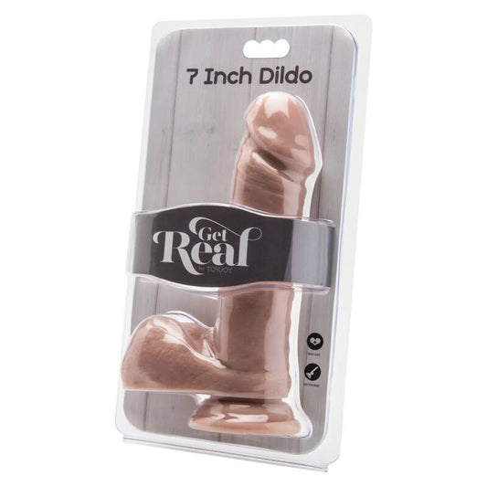 DILDO 18 CM COM BOLAS PELE