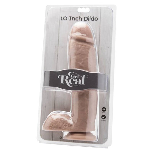 DILDO 25,5 CM COM BOLAS PELE