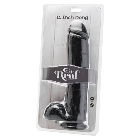 DILDO 28 CM COM BOLAS PRETAS