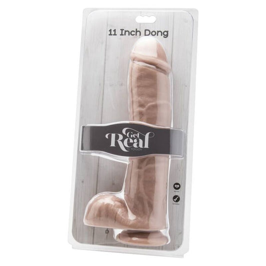DILDO 28 CM COM BOLAS PELE