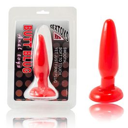 PLUG ANAL PEQUENO VERMELHO 15CM