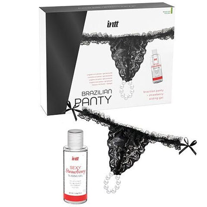 CALCINHA BRASILEIRA COM PÉROLAS E GEL LUBRIFICANTE 50 ML