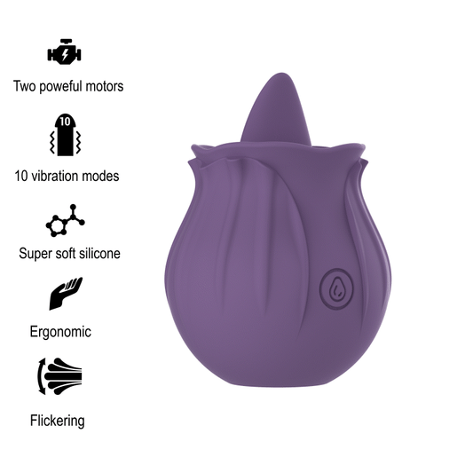 VIOLET CL TORIS STIMULATOR 10 VIBRATIONS LILÁS