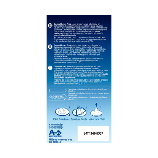 PRESERVATIVOS CONTROL FREE LATEX 5 UNIDADES