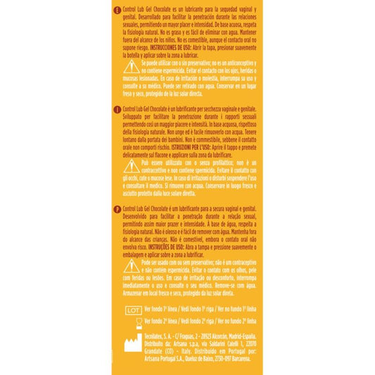 LUBRIFICANTE CONTROL GEL CHOCOLATE 75 ML