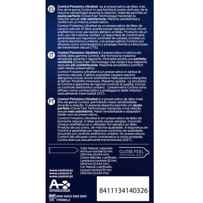 PRESERVATIVOS CONTROL FINISSIMO ULTRAFEEL 10 UNIDADES