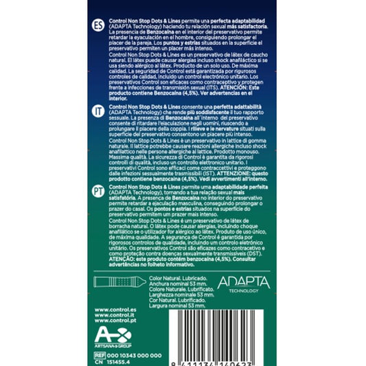 PRESERVATIVO CONTROL NONSTOP 12 UNITS