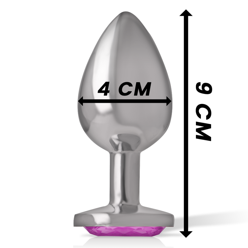 PLUG ANAL DE ALUMÍNIO METAL CORAO ROSA TAMANHO L