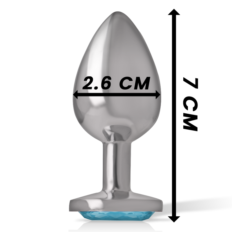 PLUG ANAL DE METAL DE ALUMÍNIO AZUL CORAO TAMANHO S
