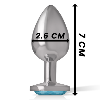 PLUG ANAL DE METAL DE ALUMÍNIO AZUL CORAO TAMANHO S