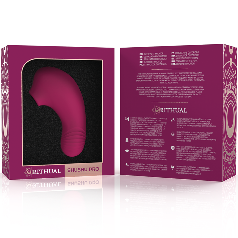 SHUSHU PRO ESTIMULADOR CLITORIAL 2 MOTORES PODEROSOS ORQUÍDEA