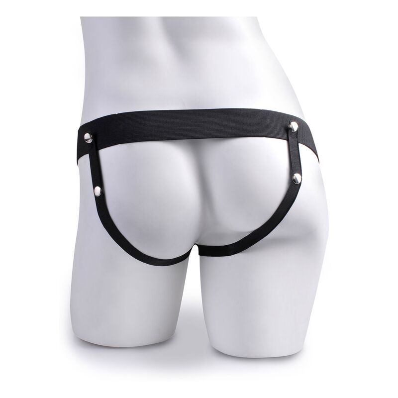 ARNÊS AJUSTVEL PÉNIS REALÍSTICO COM BOLAS SQUIRTING 19 CM