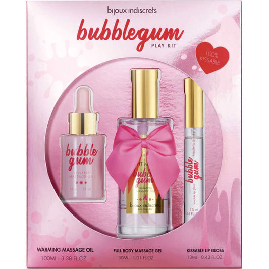 KIT BUBBLEGUM PLAY COM ÓLEO GEL E LIP GLOSS