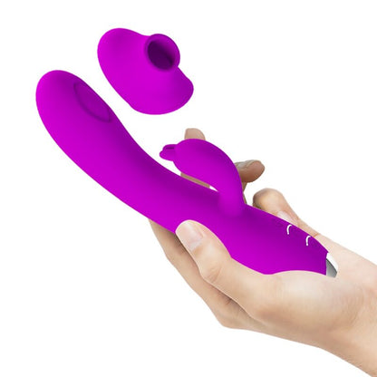 VIBRADOR SUCKER RECARREGÁVEL REGINA ROXO