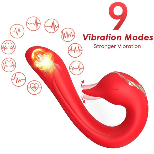 VIBRADOR DELFIN MULTIPOSIÇÃO E EFEITO DE CALOR VERMELHO