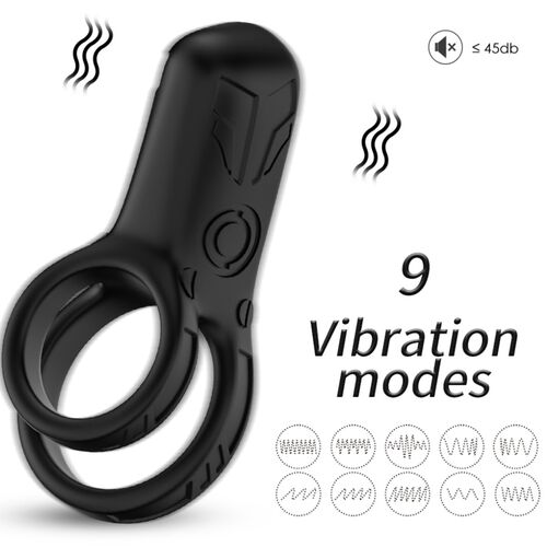 VIBRADOR DE ANEL DUPLO PRETO