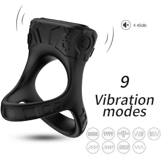 VIBRADOR DE ANEL E MULTPOSIÇÃO PRETO