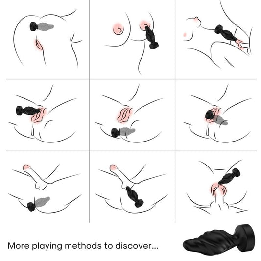 VIBRADOR E PLUG ANAL CONTROLE REMOTO PRETO
