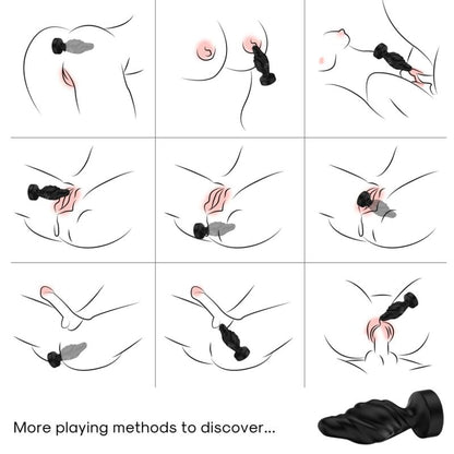 VIBRADOR E PLUG ANAL CONTROLE REMOTO PRETO
