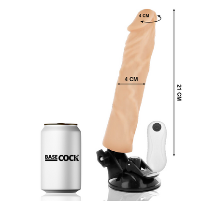 VIBRADOR REALÍSTICO CONTROLE REMOTO NATURAL 21 CM -O- 4 CM