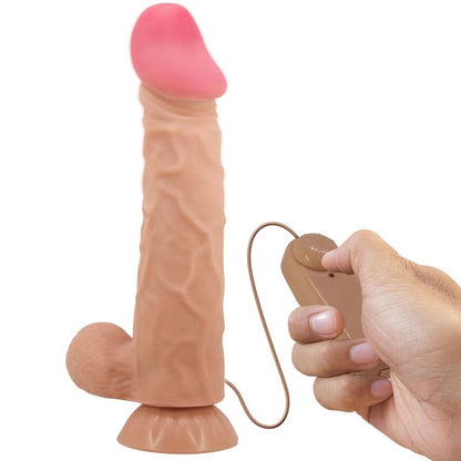 DILDO REALÍSTICO COM VENTOSA DESLIZANTE PELE CARNE 24 CM