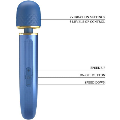 MASSAGER 7 MODOS DE VIBRAÇÃO AZUL
