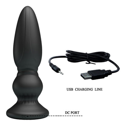 PLUGUE ANAL DE CONTROLE REMOTO VIBRADOR PODEROSO PRETO
