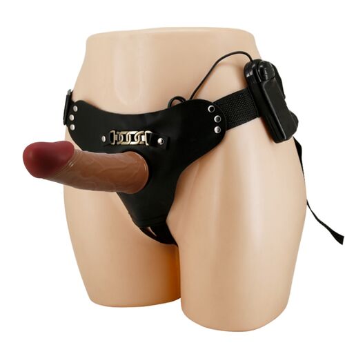 ARNÊS STARKS DILDO VIBRAO MULTI-VELOCIDADE 17,5 CM