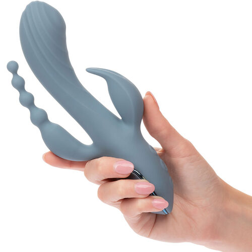 VIBRADOR TRIPLO ECSTASY CINZA