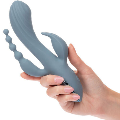 VIBRADOR TRIPLO ECSTASY CINZA