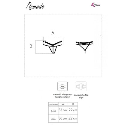 TANGA NÓMADA SEM CROTCHLESS PRETO